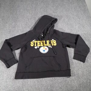 Womens Pittsburgh Steelers Black Hoodie Size M NFL‎ Team Apparel Hearts
